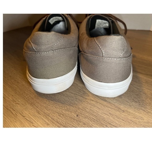 Polo Ralph Lauren Men's Canvas Sneakers Gray Lace Up Casual Preppy Shoes Size 12 - Picture 7 of 9